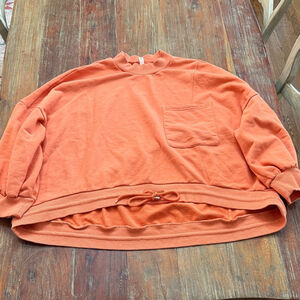 Nap Orange Cropped Crewneck Sweatshirt XXXL